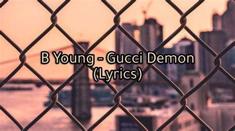 gucci demon parole francais|B Young Gucci Demon translation of lyrics.